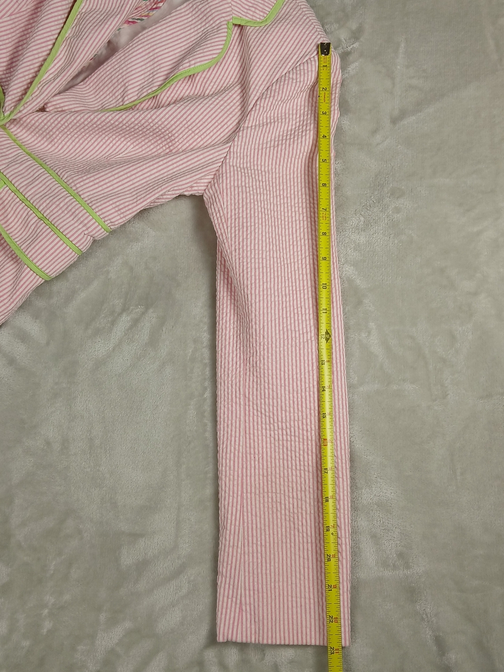 Lilly Pulitzer Janice Blazer 4 Women's Seersucker Pink Jacket Striped - Picture 11 of 12
